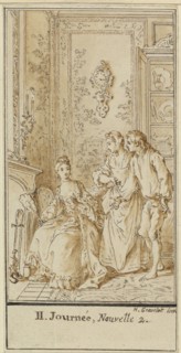 Second Day, Second Story: Rinaldo d'Asti and the Widow, c. 1757. Creator: Hubert Francois Gravelot.
