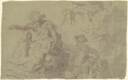 Study for "Westward the Course of Empire Takes Its Way", c. 1862. Creator: Emanuel Gottlieb Leutze.