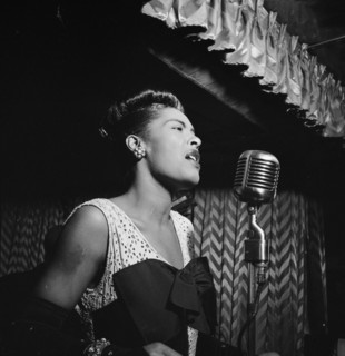 Portrait of Billie Holiday, Downbeat, New York, N.Y., ca. Feb. 1947. Creator: William Paul Gottlieb.