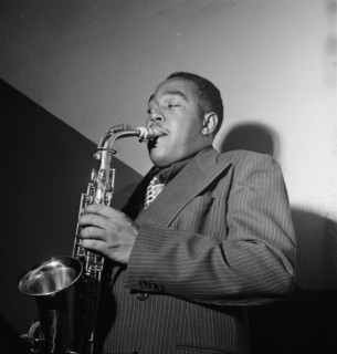 Portrait of Charlie Parker, Carnegie Hall, New York, N.Y., ca. 1947. Creator: William Paul Gottlieb.