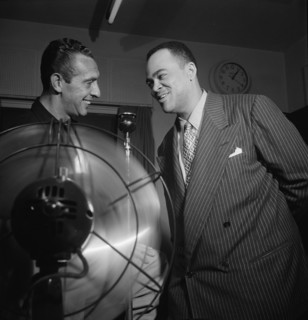 Portrait of Arnett Cobb and Symphony Sid, WHOM, New York, N.Y., 1946. Creator: William Paul Gottlieb.