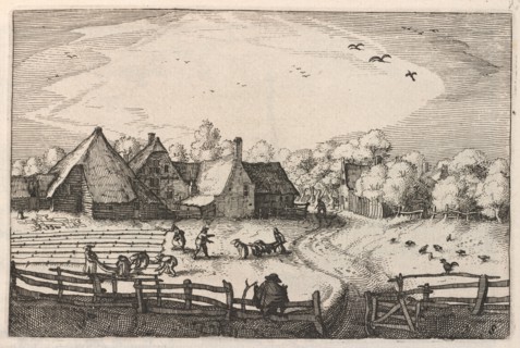 Blekerye aededuyne gelegen (Farms and Bleaching-Fields), c. 1611/1612. Creator: Claes Jansz Visscher.