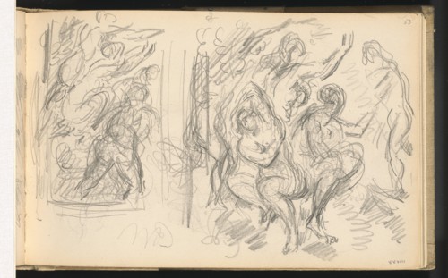 Two Studies for "The Judgement of Paris" or "The Amorous Shepherd", 1883/1886. Creator: Paul Cezanne.