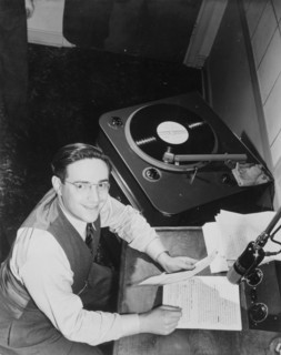 Portrait of William P. Gottlieb, WINX(?), Washington, D.C., ca. 1940. Creator: Delia Potofsky Gottlieb.
