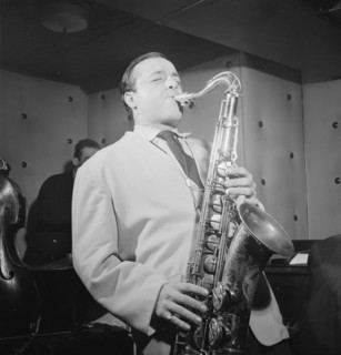 Portrait of Flip Phillips, Three Deuces, New York, N.Y., ca. June 1947. Creator: William Paul Gottlieb.
