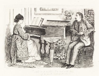 --And mist or glim, I'd sail with him, if he would sail with me--, c. 1865. Creator: George du Maurier.