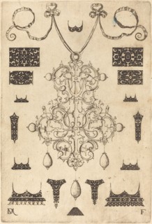 Large Pendant with Three Drops Below, Surrounded by Fifteen Different Studs, 1593. Creator: Daniel Mignot.
