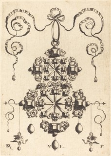 Large Pendant with Two Double Crosses, Surrounded by Six Large and Sixteen Small... Creator: Daniel Mignot.