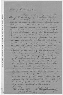 Petition for compensation for slave pressed into military service, Civil War, 1863-12-04. Creator: Unknown.