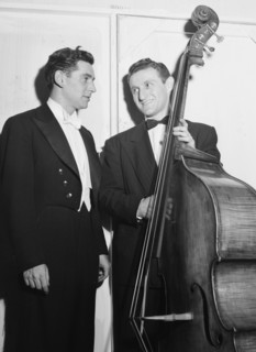Portrait of Jack Lesberg and Leonard Bernstein, New York, N.Y., ca. Dec. 1946. Creator: William Paul Gottlieb.