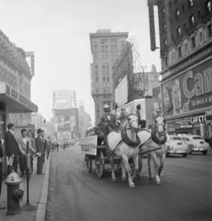 Portrait of Henry (Clay) Goodwin, Times Square, New York, N.Y., ca. July 1947. Creator: William Paul Gottlieb.