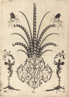 Brooch with Table-Stones, Butterflies at Top, and Peacocks and Hermes at Bottom, 1596. Creator: Daniel Mignot.
