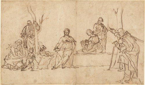 The Madonna and Child with Saints in a Landscape (Sacra Conversazione), 1500/1510. Creator: Vittore Carpaccio.