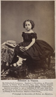 Redeemed in Virginia by Catherine S. Lawrence. Baptized in Brooklyn….by Henry Ward...1863.  Creator: Renowden.