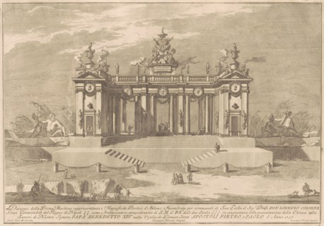 The Prima Macchina for the Chinea of 1757: The Colonnade of the Athenian Lyceum, 1757. Creator: Giuseppe Pozzi.