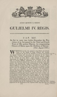 An act to carry into further execution the provisions of an act passed in the third..., 1835. Creator: Unknown.