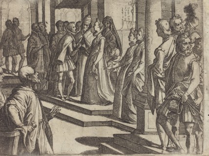 The Betrothal of Margaret of Austria to Philip III, King of Spain [verso], 1612. Creator: Raffaello Schiaminossi.