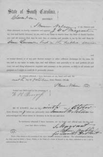 L. Warren Nelson authorizing his Attorney to receive any and all money from the State..., 1864. Creator: Unknown.