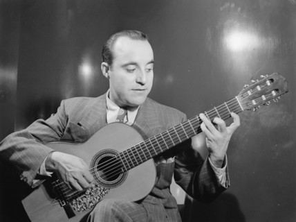 Portrait of Vincente Gomez, Café Society Uptown(?), New York, N.Y., ca. June 1946. Creator: William Paul Gottlieb.