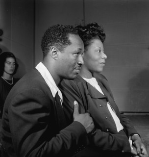 Portrait of Josh White and Mary Lou Williams, WMCA, New York, N.Y., ca. Oct. 1947. Creator: William Paul Gottlieb.