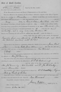 Report of South Carolina State Auditor reviewing facts and making settlement of $2,000..., 1863. Creator: Unknown.