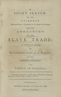 A short sketch of the evidence delivered before a Committee of the House of Commons..., (1792?). Creator: Unknown.