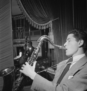 Portrait of Allen Eager and Curley Russell, Club 18, New York, N.Y., ca. Nov. 1947. Creator: William Paul Gottlieb.