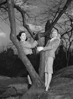 Portrait of Doris Day and Kitty Kallen, Central Park, New York, N.Y., ca. Apr. 1947. Creator: William Paul Gottlieb.
