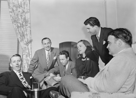 Portrait of Stan Kenton, Carlos Gastel, and Bob Gioga, New York, N.Y., 1947 or 1948. Creator: William Paul Gottlieb.