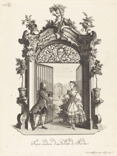 Façon moderne d'une Porte de Jardin (A Garden Door in the Modern Style), c. 1755/1760. Creator: Johann Esaias Nilson.