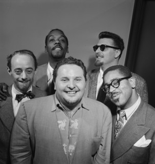 Portrait of Dave Lambert, John Simmons, Chubby Jackson, George Handy...New York, 1947. Creator: William Paul Gottlieb.