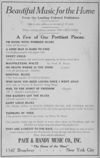 Beautiful music for the home from the leading Colored publishers; The Pace & Handy Music, 1918-1922. Creator: Unknown.