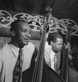 Portrait of Oscar Pettiford and Junior Raglin, Aquarium, New York, N.Y., ca. Nov. 1946. Creator: William Paul Gottlieb.