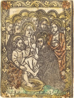 Christ Washing the Feet of the Apostles, 1460/1480. Creator: Master of the Borders with the Four Fathers of the Church.
