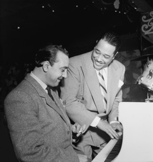 Portrait of Django Reinhardt and Duke Ellington, Aquarium, New York, N.Y., ca. Nov. 1946. Creator: William Paul Gottlieb.