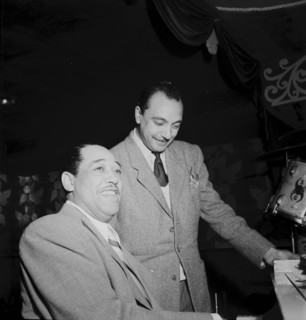 Portrait of Django Reinhardt and Duke Ellington, Aquarium, New York, N.Y., ca. Nov. 1946. Creator: William Paul Gottlieb.