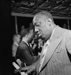 Portrait of James P. (James Price) Johnson, Riverboat on the Hudson, N.Y., ca. July 1947. Creator: William Paul Gottlieb.