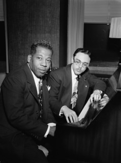 Portrait of Bernie Benjamin and George (George David) Weiss, New York, N.Y., ca. Apr. 1947. Creator: William Paul Gottlieb.