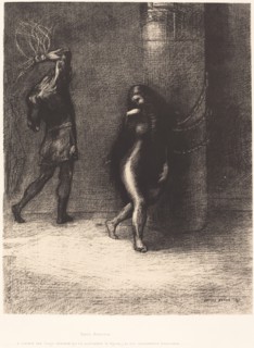 Saint-Antoine...A travers ses longs cheveux qui lui couvraient la figure, j'ai cru reconnaitre..., 1 Creator: Odilon Redon.