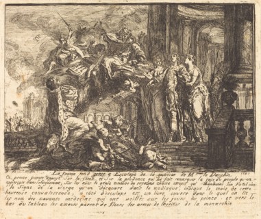 Allegory of the Dauphin's Convalescence (Allegorie sur la convalescence du Dauphin), 1752. Creator: Gabriel de Saint-Aubin.