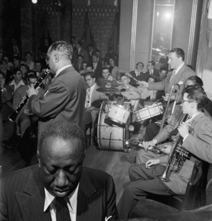 Portrait of James P. (James Price) Johnson, Albert Nicholas, Johnny...Webster Hall, N.Y., 1947. Creator: William Paul Gottlieb.