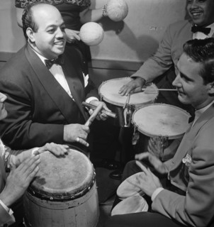 Portrait of Noro Morales and Humberto López Morales, Glen Island Casino(?), N.Y., ca. July 1947. Creator: William Paul Gottlieb.