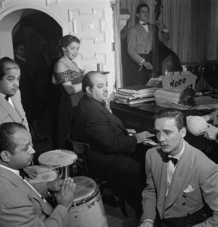 Portrait of Noro Morales and Humberto López Morales, Glen Island Casino(?), N.Y., ca. July 1947. Creator: William Paul Gottlieb.