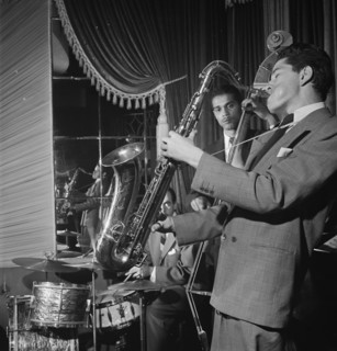 Portrait of Allen Eager, Art Mardigan, and Curley Russell, Club 18, New York, N.Y., ca. Nov. 1947. Creator: William Paul Gottlieb.