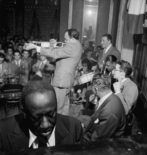 Portrait of James P. (James Price) Johnson, Marty Marsala, Albert Nicholas...Webster Hall, NY, 1947. Creator: William Paul Gottlieb.