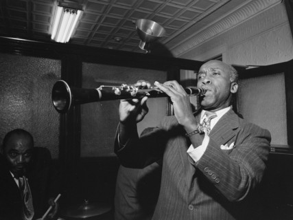 Portrait of Fess Williams and Freddie Moore...Gottlieb's office party, Jamaica, Queens, NY, ca. 1948 Creator: William Paul Gottlieb.
