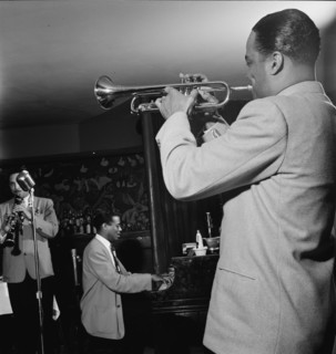 Portrait of (Scoville) Toby Browne, Kenny Kersey, and Buck Clayton, Café Society (Downtown), NY,1947 Creator: William Paul Gottlieb.