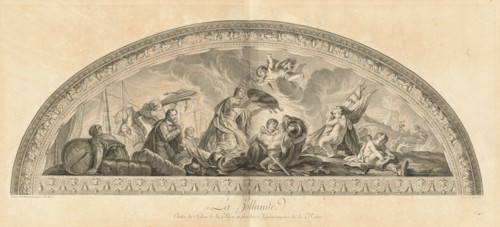 La Hollande Cintre du Salon de la Paix en face des Appartmens de la Reine..., [pl. 48], pub. 1752. Creators: Jean-Baptiste Masse, Louis Desplaces.
