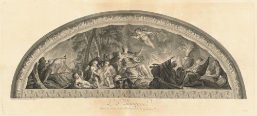 L'Allemagne Cintre du Salon de la Paix en face de la Galerie (Germany...) [pl. 46], published 1752