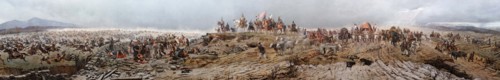 Hungarian conquest of the Carpathian Basin, 1892-1894. Creator: Feszty, Arpad (1856-1914).
